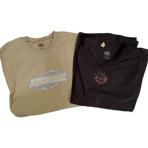 *SET* Empyre Shirts SET OF TWO (2) Black Short Sleeve Unisex Graphic Print SZ L